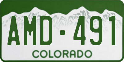 CO license plate AMD491