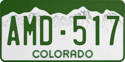 CO license plate AMD517