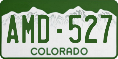 CO license plate AMD527