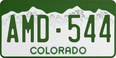 CO license plate AMD544