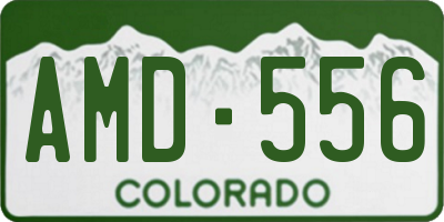 CO license plate AMD556