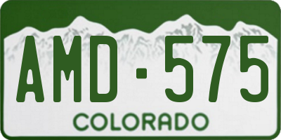 CO license plate AMD575