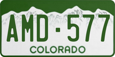 CO license plate AMD577