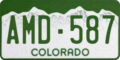 CO license plate AMD587