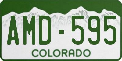 CO license plate AMD595