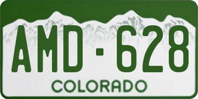 CO license plate AMD628