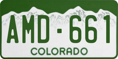 CO license plate AMD661