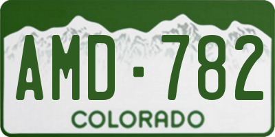 CO license plate AMD782