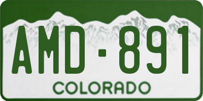 CO license plate AMD891