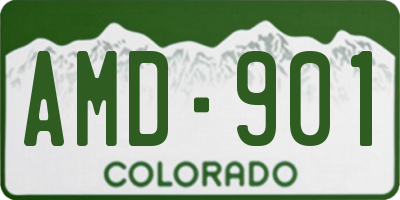 CO license plate AMD901