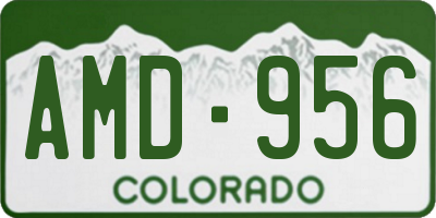 CO license plate AMD956