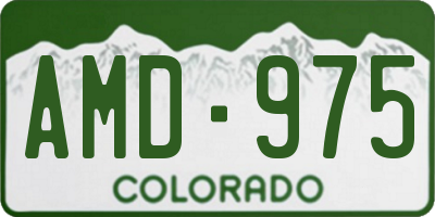 CO license plate AMD975