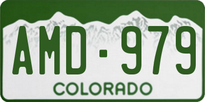 CO license plate AMD979