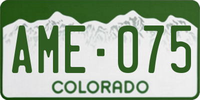 CO license plate AME075