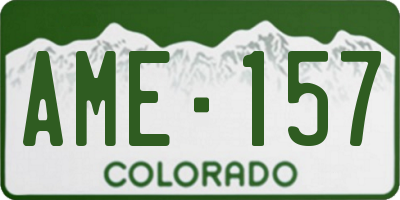 CO license plate AME157