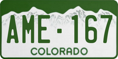 CO license plate AME167