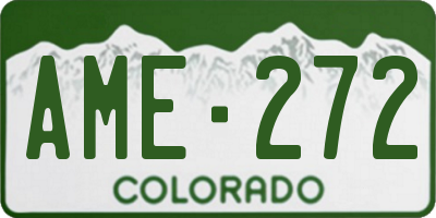 CO license plate AME272