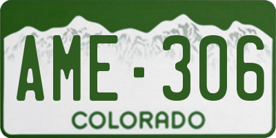 CO license plate AME306