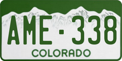 CO license plate AME338