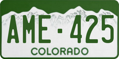 CO license plate AME425
