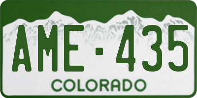 CO license plate AME435