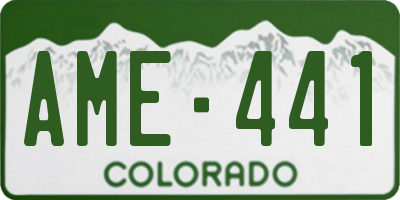 CO license plate AME441