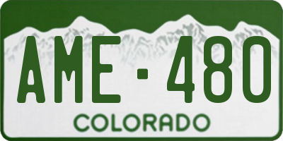 CO license plate AME480