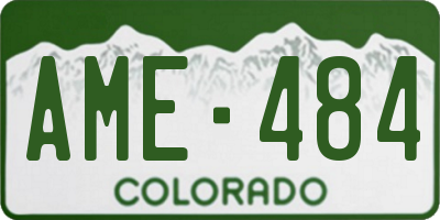 CO license plate AME484