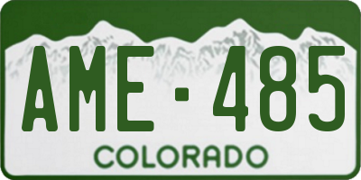 CO license plate AME485