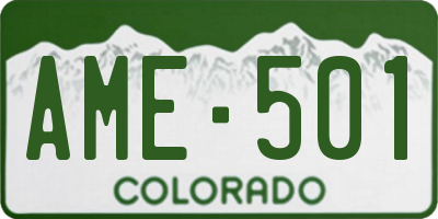CO license plate AME501