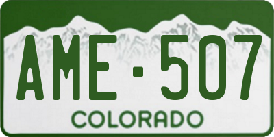 CO license plate AME507