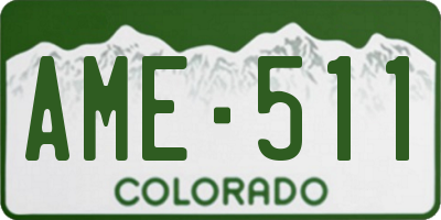 CO license plate AME511