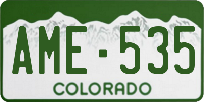 CO license plate AME535