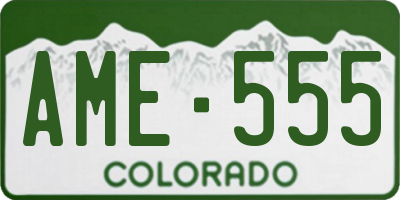 CO license plate AME555