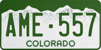 CO license plate AME557