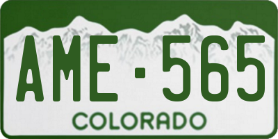 CO license plate AME565