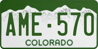 CO license plate AME570