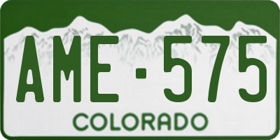 CO license plate AME575