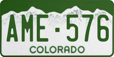 CO license plate AME576