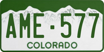 CO license plate AME577