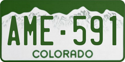 CO license plate AME591
