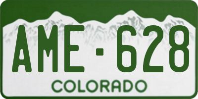 CO license plate AME628