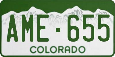 CO license plate AME655