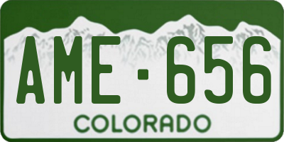 CO license plate AME656