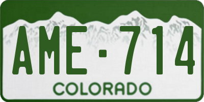 CO license plate AME714