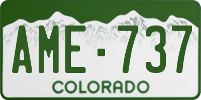 CO license plate AME737