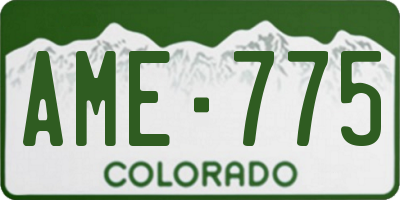 CO license plate AME775