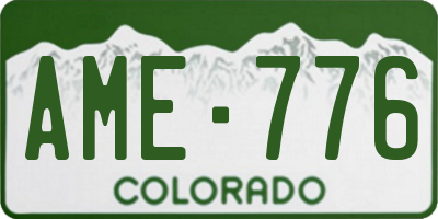 CO license plate AME776