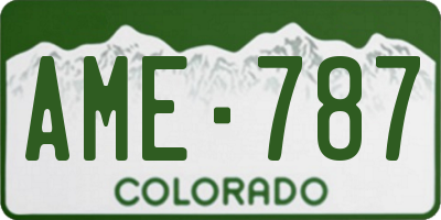 CO license plate AME787