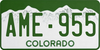 CO license plate AME955